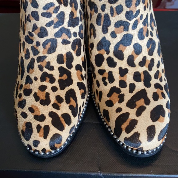 👢Coach Leopard Boots NWT Sz 6 Real Dyed Calf Fur. New with box - Picture 5 of 13